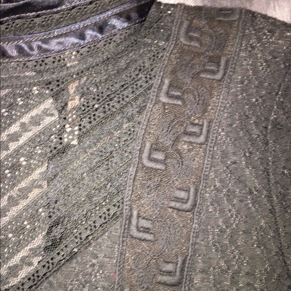 Free People gray lace peplum top - Picture 3 of 6